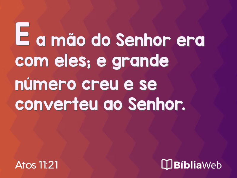 Atos 11:21 em imagem para compartilhar