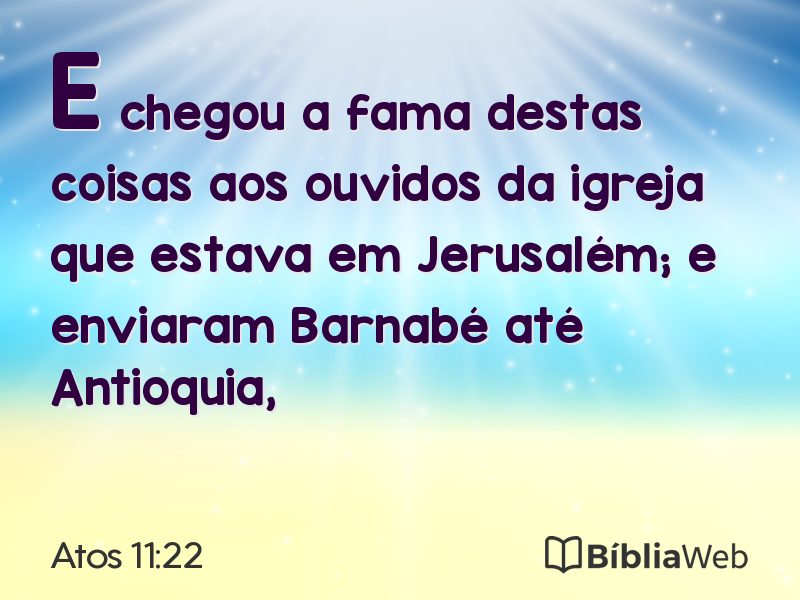Atos 11:22 em imagem para compartilhar