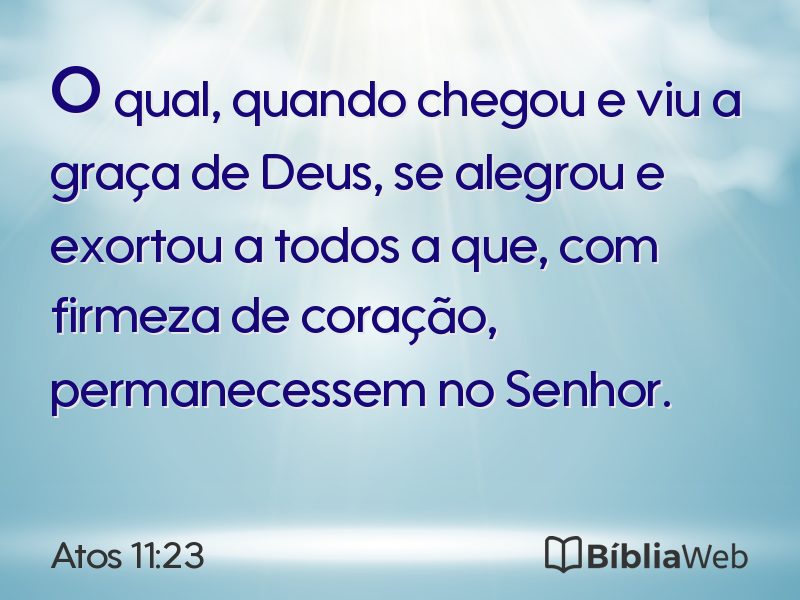 Atos 11:23 em imagem para compartilhar