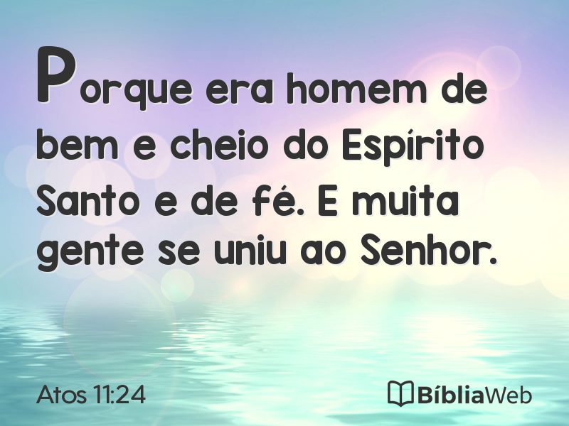 Atos 11:24 em imagem para compartilhar