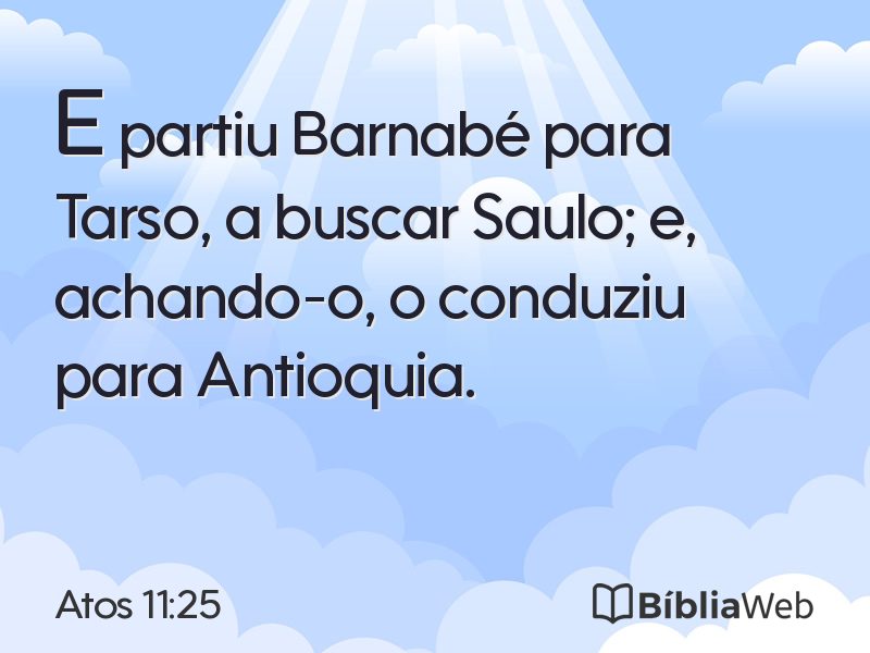 Atos 11:25 em imagem para compartilhar
