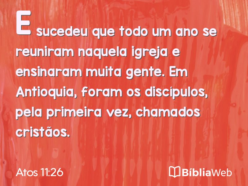 Atos 11:26 em imagem para compartilhar