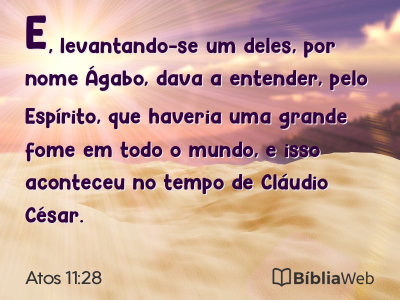Atos 11:28 em imagem para compartilhar