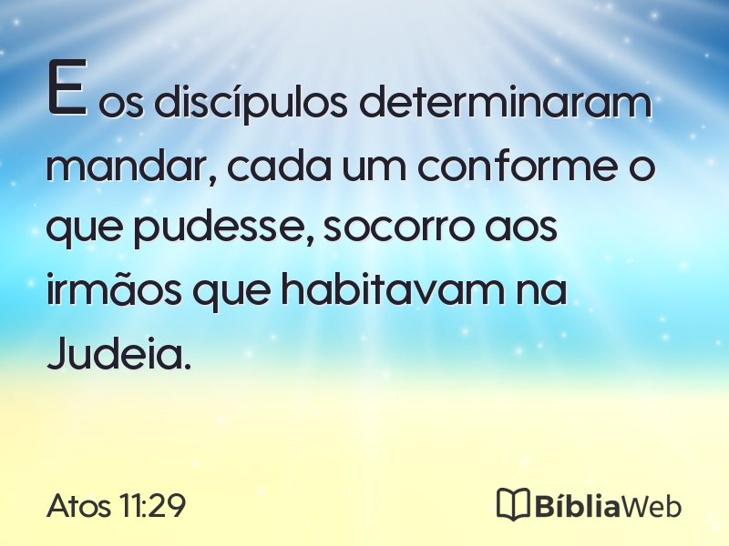 Atos 11:29 em imagem para compartilhar