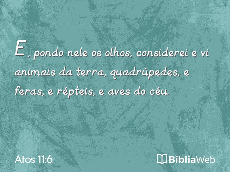 Atos 11:6 em imagem para compartilhar
