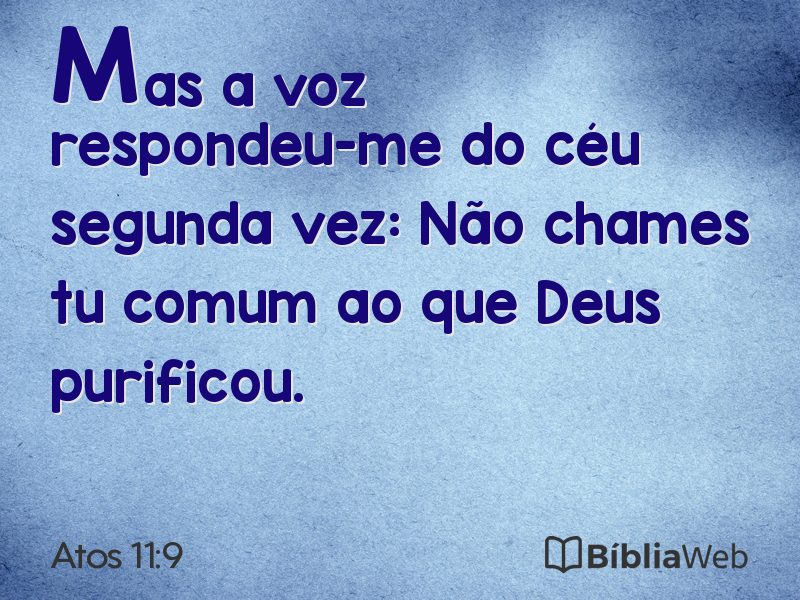 Atos 11:9 em imagem para compartilhar