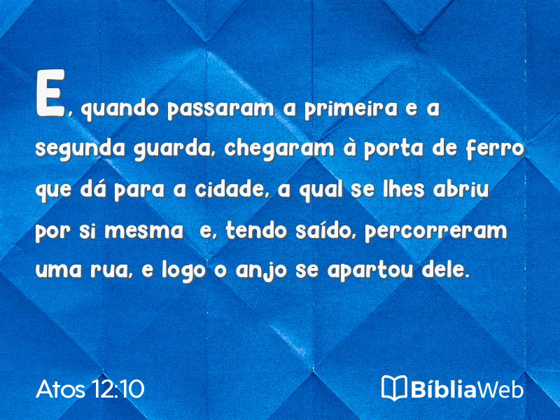 Atos 12:10 em imagem para compartilhar