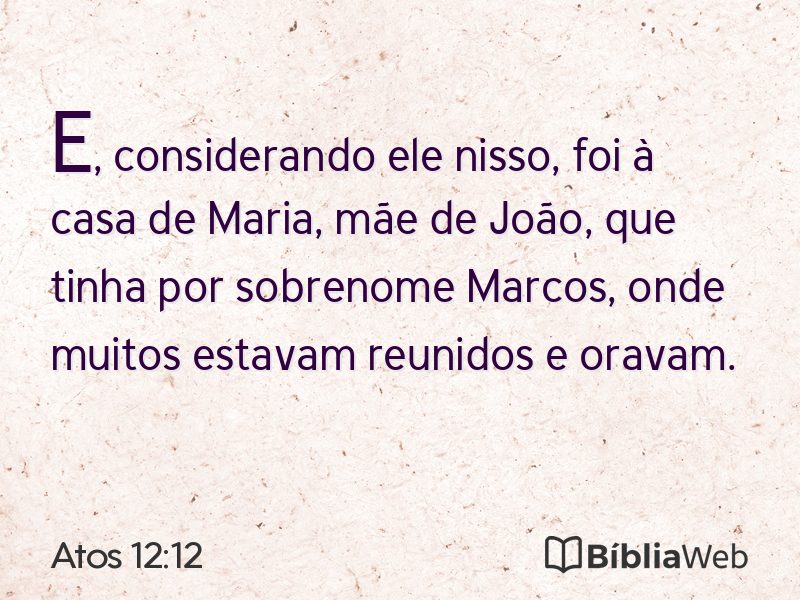 Atos 12:12 em imagem para compartilhar