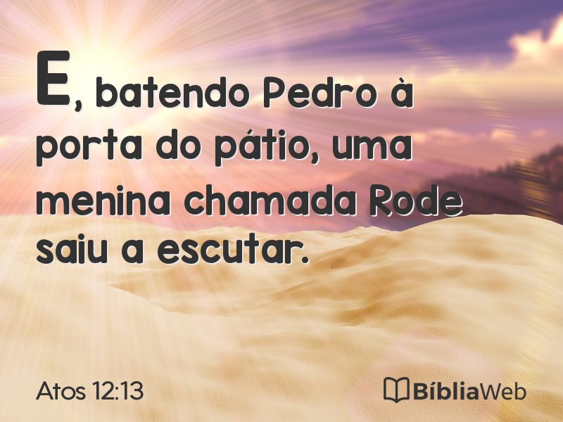 Atos 12:13 em imagem para compartilhar