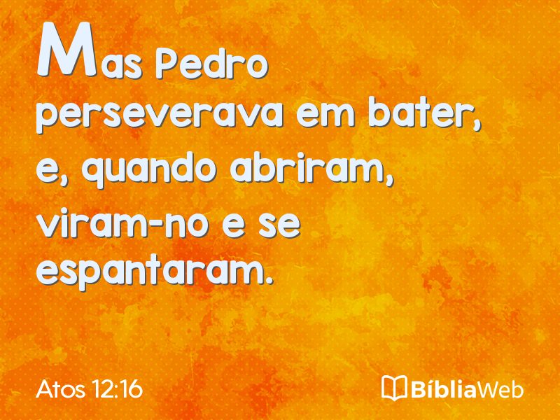 Atos 12:16 em imagem para compartilhar