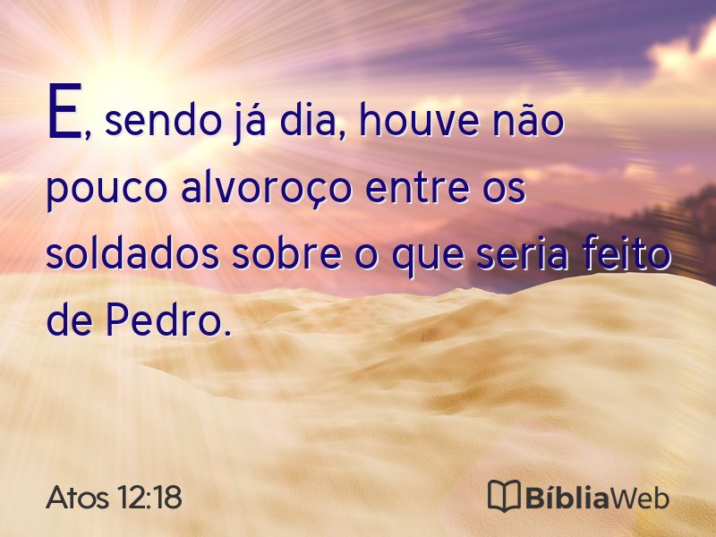 Atos 12:18 em imagem para compartilhar