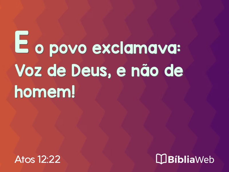 Atos 12:22 em imagem para compartilhar