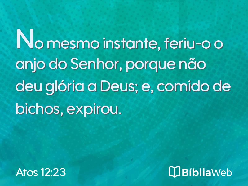 Atos 12:23 em imagem para compartilhar