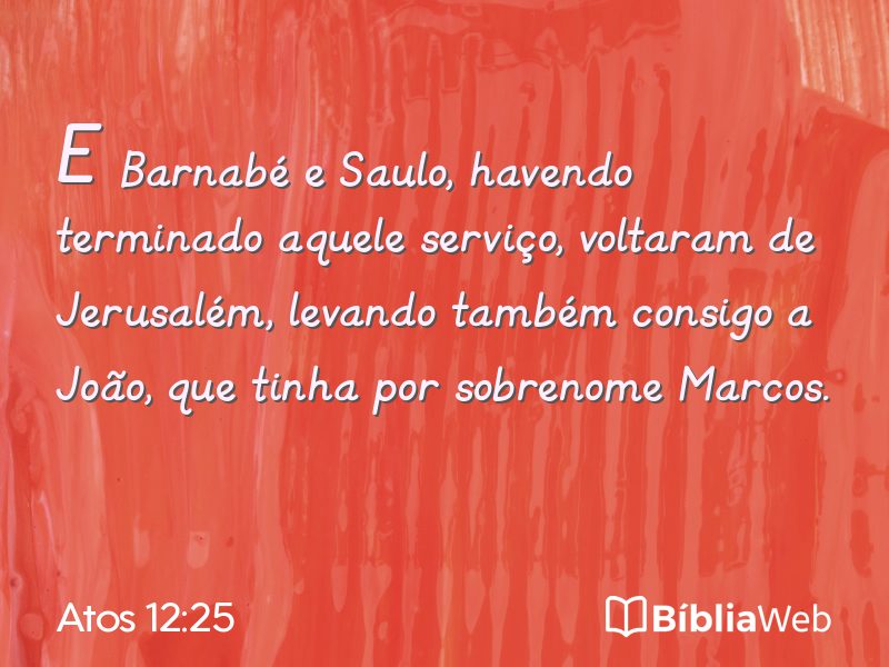 Atos 12:25 em imagem para compartilhar