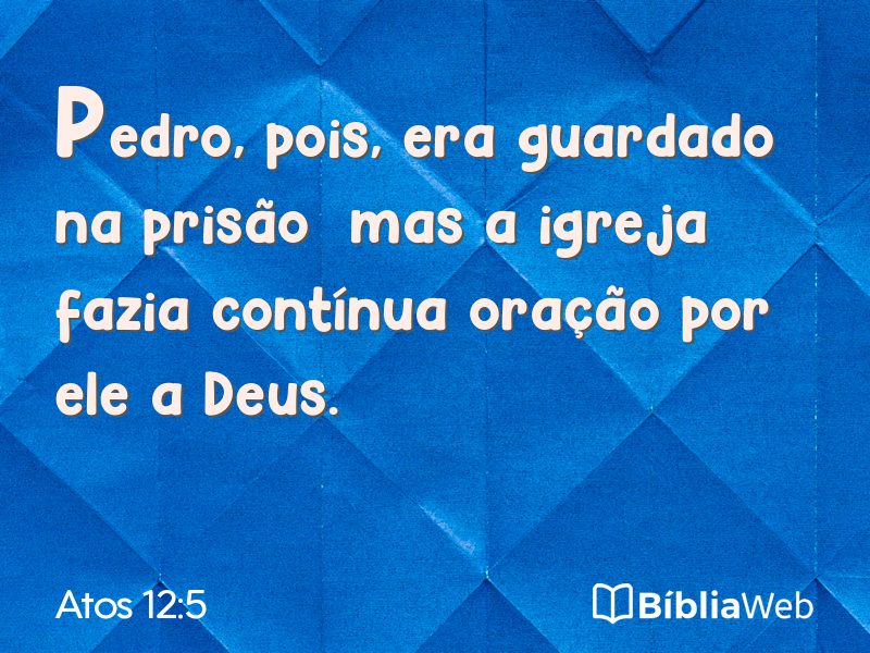Atos 12:5 em imagem para compartilhar