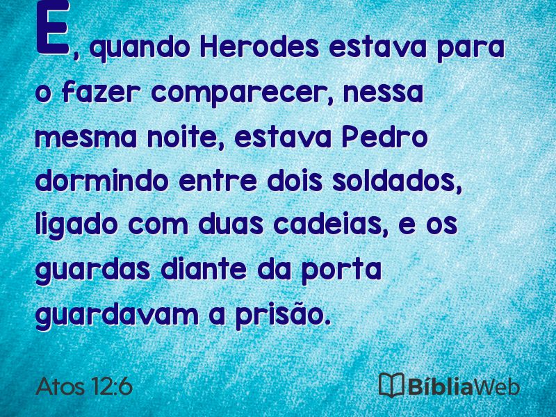 Atos 12:6 em imagem para compartilhar