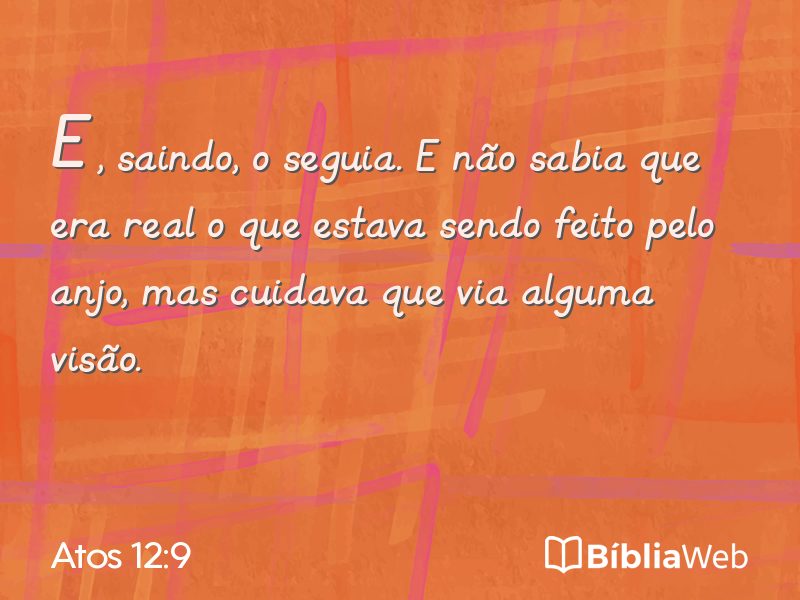 Atos 12:9 em imagem para compartilhar