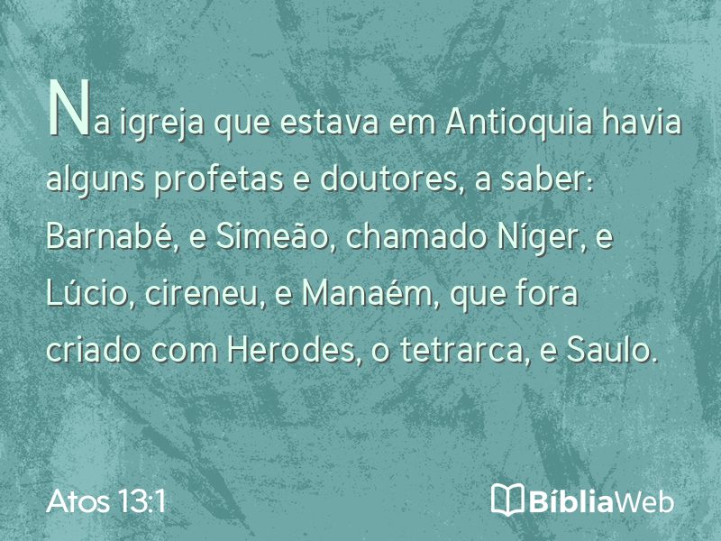 Atos 13:1 em imagem para compartilhar