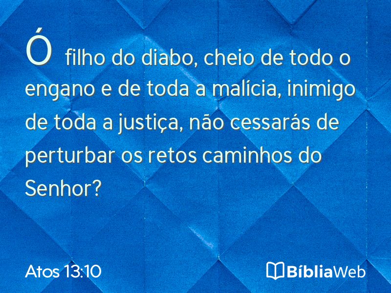 Atos 13:10 em imagem para compartilhar