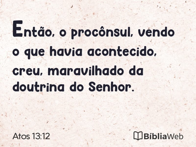 Atos 13:12 em imagem para compartilhar