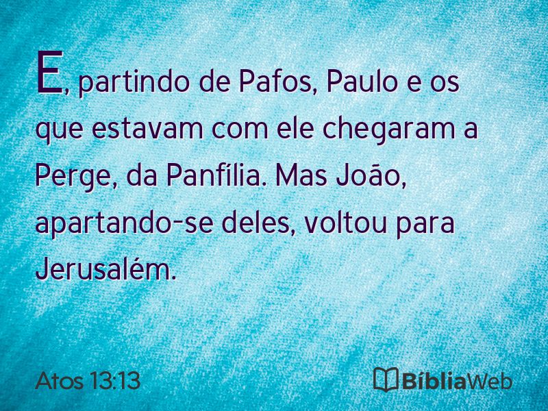 Atos 13:13 em imagem para compartilhar
