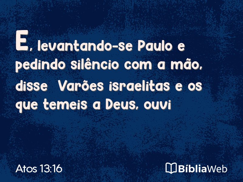 Atos 13:16 em imagem para compartilhar