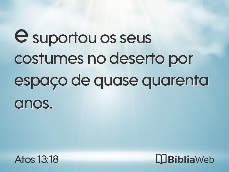 Atos 13:18 em imagem para compartilhar