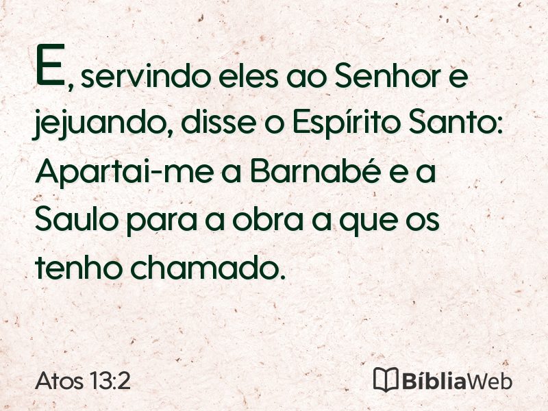 Atos 13:2 em imagem para compartilhar