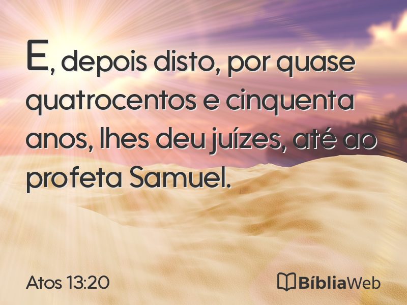 Atos 13:20 em imagem para compartilhar