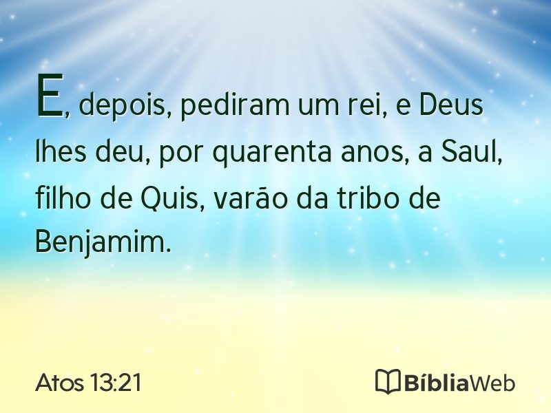 Atos 13:21 em imagem para compartilhar
