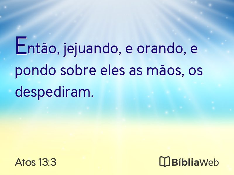 Atos 13:3 em imagem para compartilhar