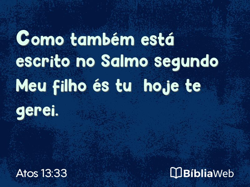 Atos 13:33 em imagem para compartilhar
