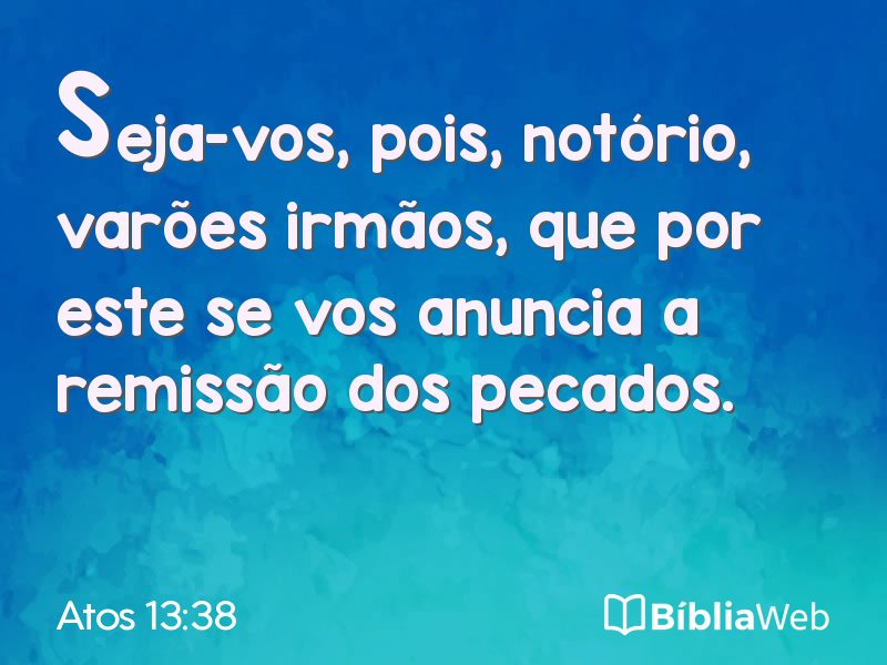 Atos 13:38 em imagem para compartilhar