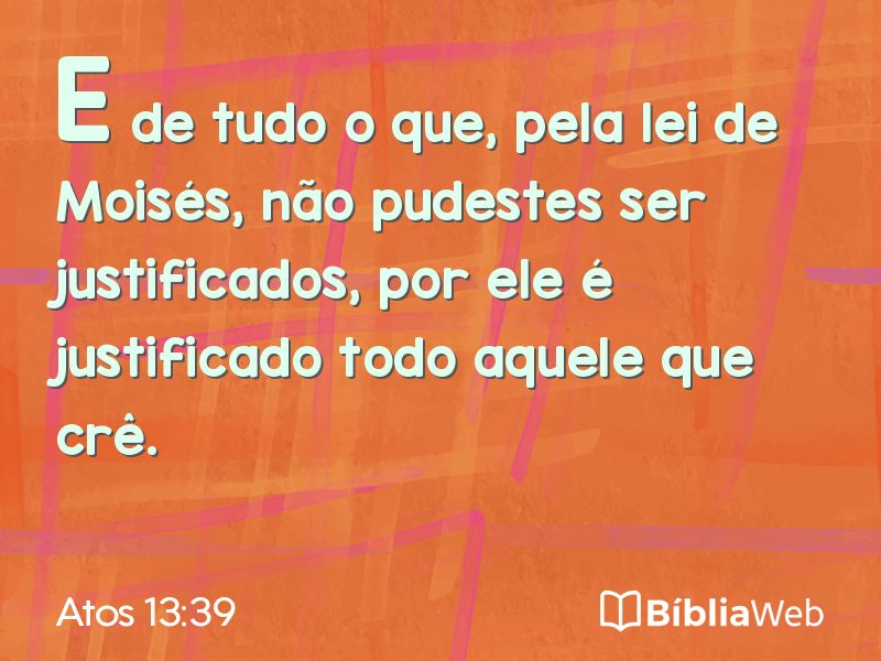 Atos 13:39 em imagem para compartilhar