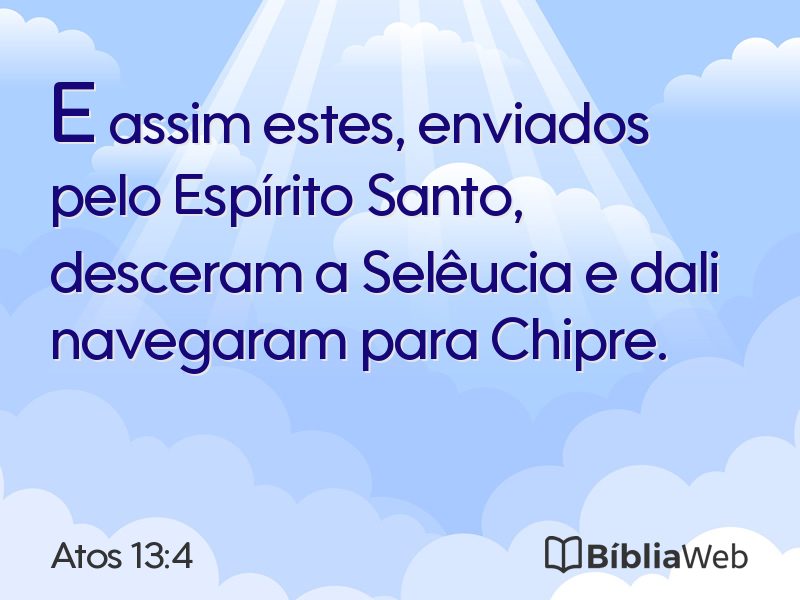 Atos 13:4 em imagem para compartilhar