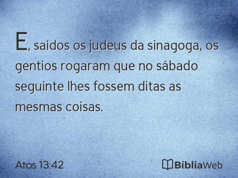 Atos 13:42 em imagem para compartilhar