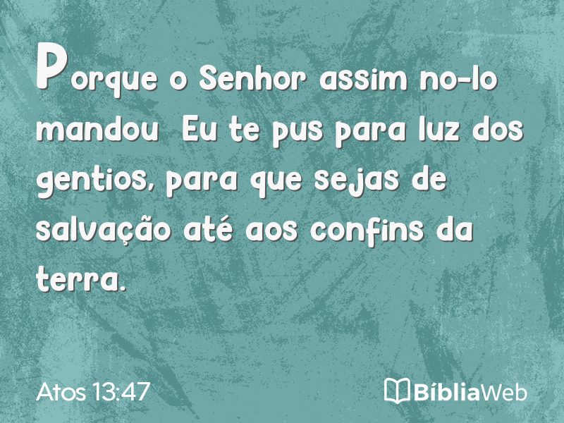 Atos 13:47 em imagem para compartilhar
