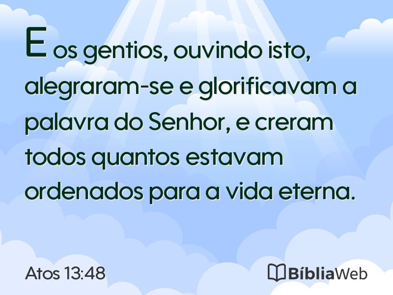 Atos 13:48 em imagem para compartilhar