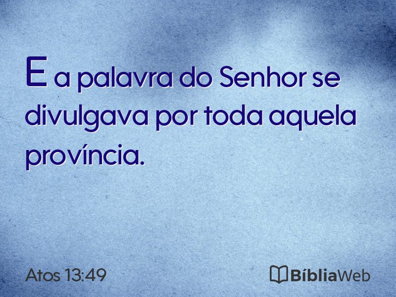 Atos 13:49 em imagem para compartilhar