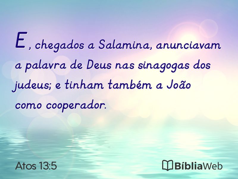 Atos 13:5 em imagem para compartilhar