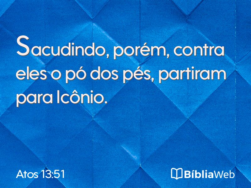 Atos 13:51 em imagem para compartilhar