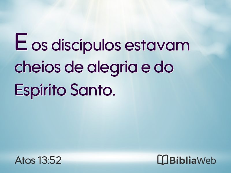 Atos 13:52 em imagem para compartilhar