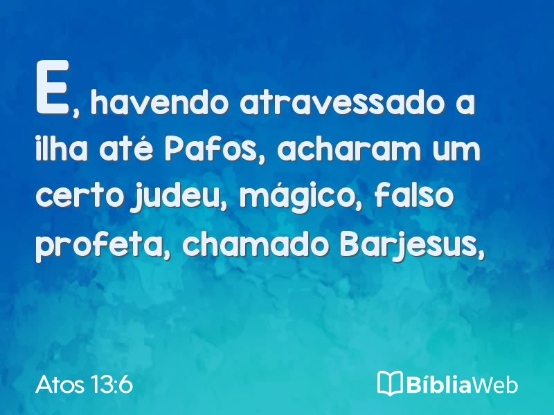 Atos 13:6 em imagem para compartilhar