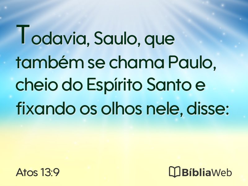 Atos 13:9 em imagem para compartilhar
