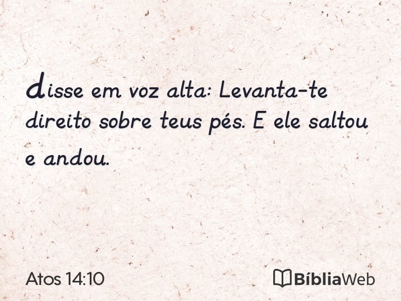 Atos 14:10 em imagem para compartilhar