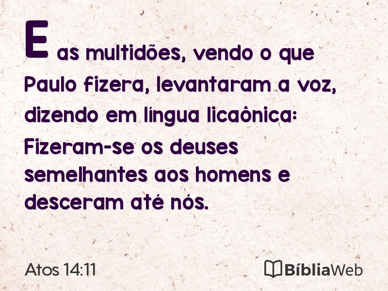 Atos 14:11 em imagem para compartilhar