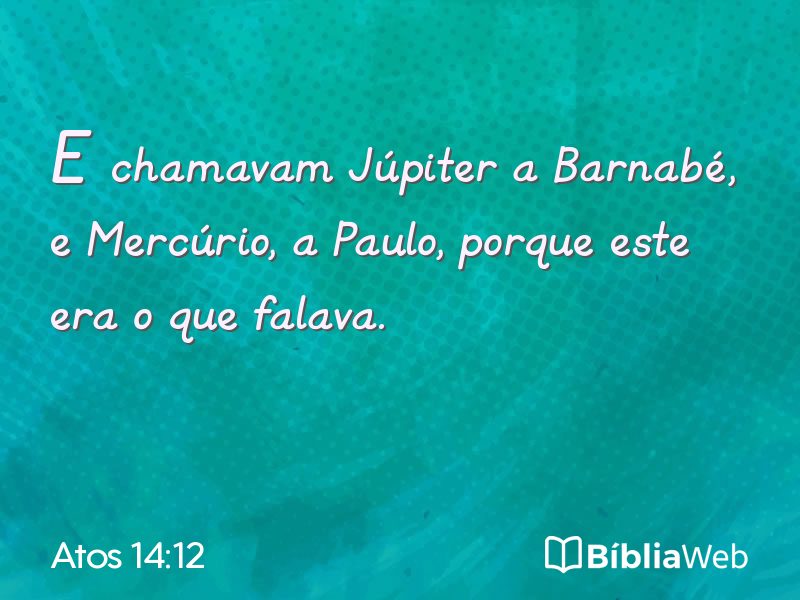 Atos 14:12 em imagem para compartilhar