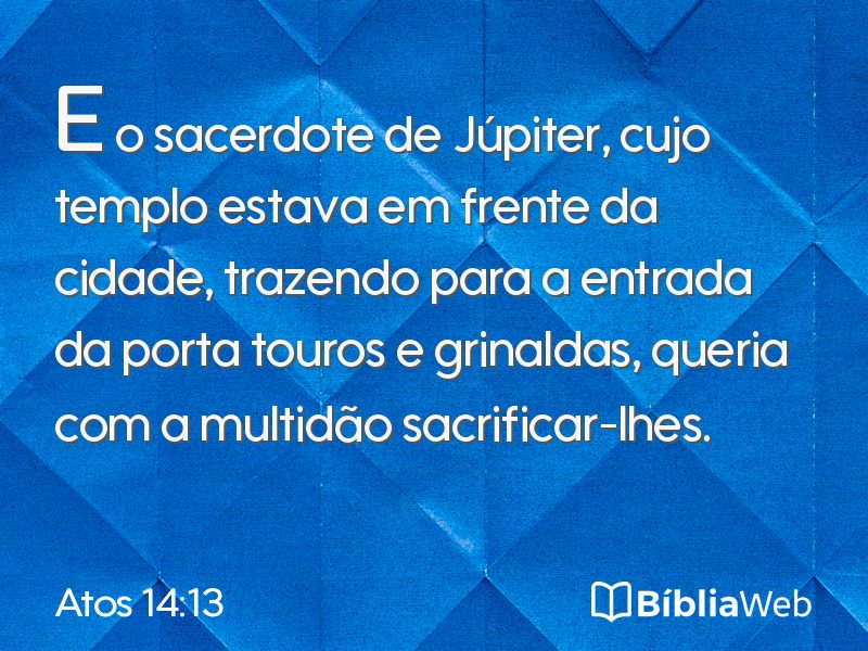 Atos 14:13 em imagem para compartilhar