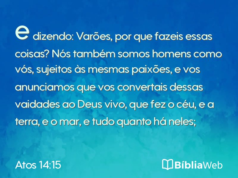 Atos 14:15 em imagem para compartilhar