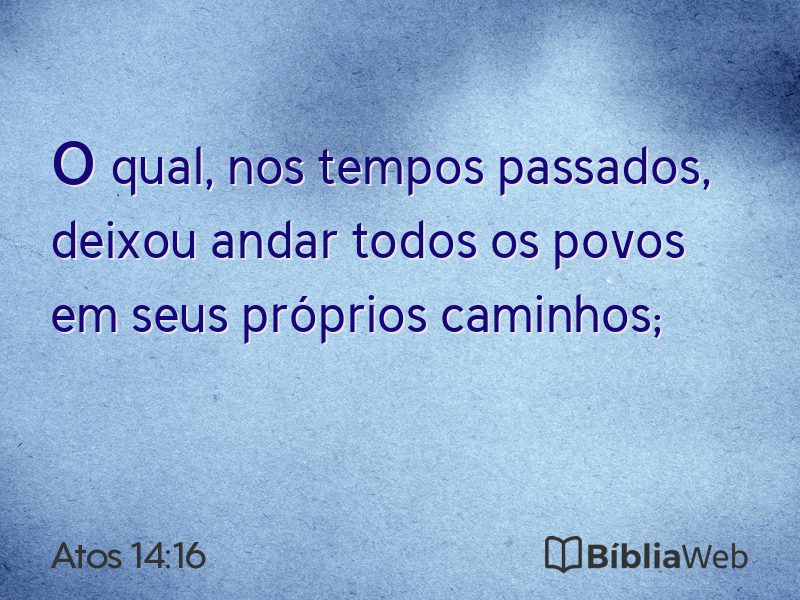 Atos 14:16 em imagem para compartilhar